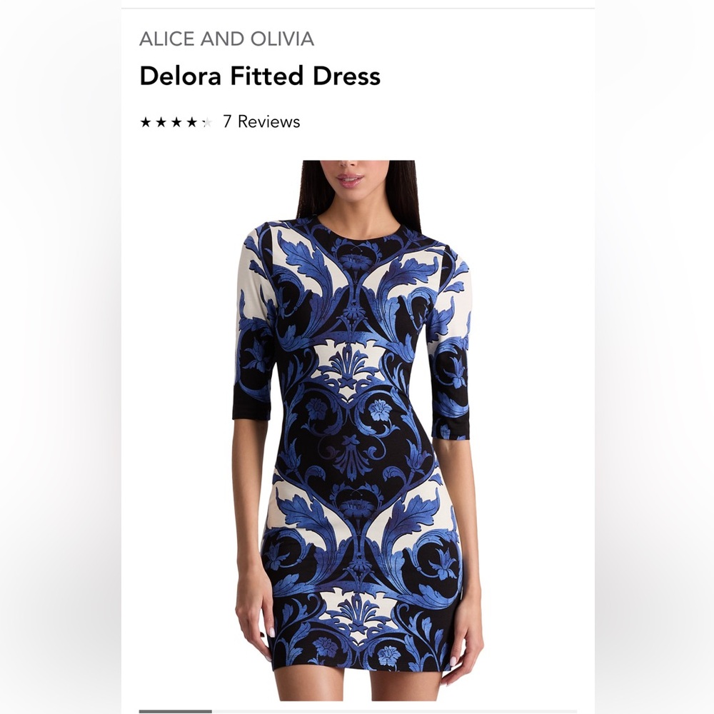 ❤️‍🔥Alice + Olivia ❤️‍🔥New Delora Fitted Floral Dress Size 6